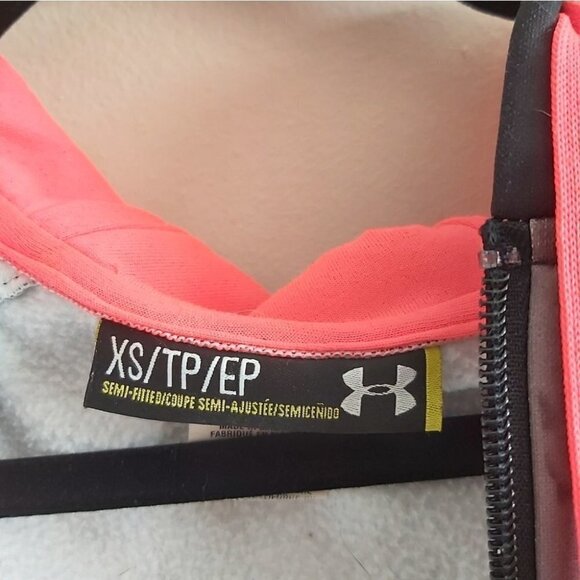 Under Armour Zip Up Hoodie Brown Coral XS - Picture 7 of 8